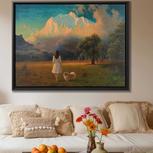 Pekingese dog oil painting - pekingese,