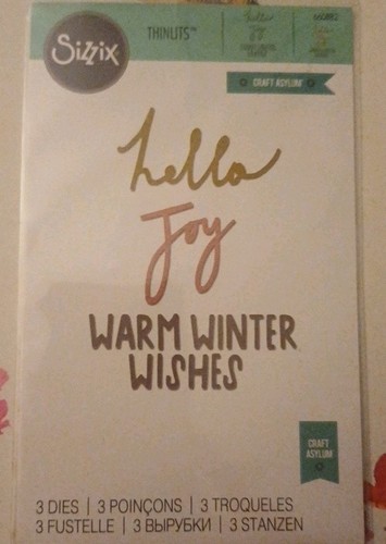 Sizzix thinlits winter wishes