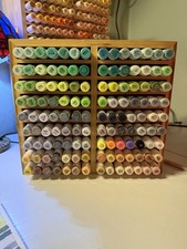 Bamboo Marker Organiser Without Pens Wooden Storage Hold 126 Pens