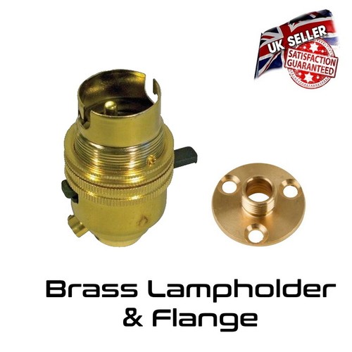 Brass lamp holder - holder, switched