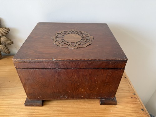 Antique decorative wooden box - antique,