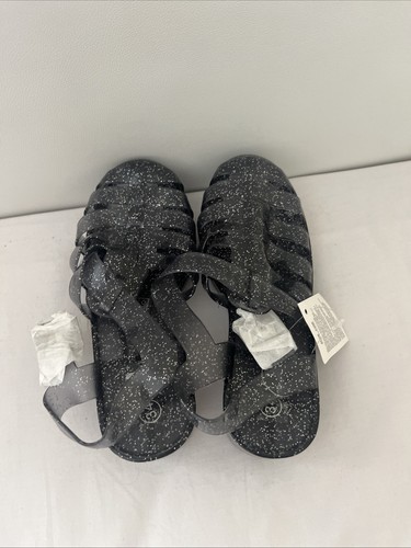 Grey sparkly children sandals - grey,