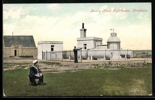 Postcard brixham berry head - postcard, brixham,
