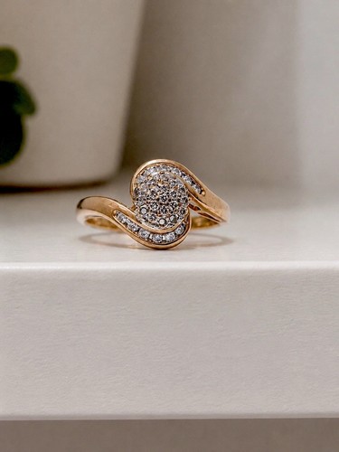 Vintage 9ct gold diamond - vintage,