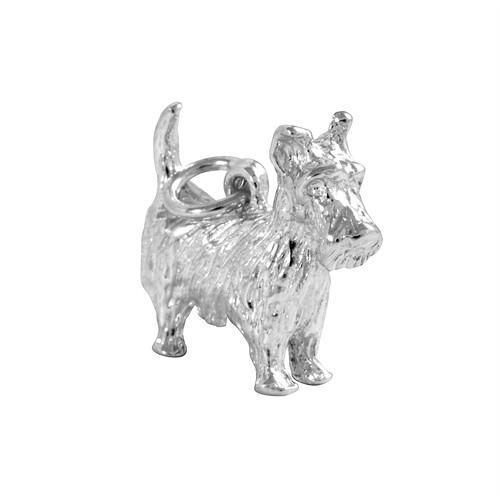 Sterling silver scottie dog - sterling,