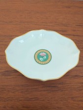 LIMOGES FRANCE RAYNAUD PORCELAIN TRINKET DISH BOWL white bone china floral