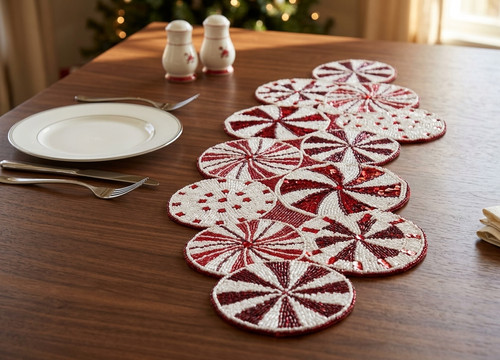 Peppermint candy table - candy,