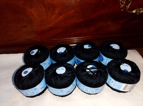 50g black crochet cotton - 8,