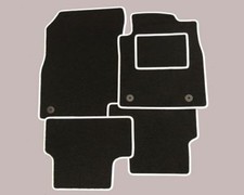 VW Volkswagen Caddy Maxi Life Tailored Car Floor Mats WHITE TRIM EDGE + Clips