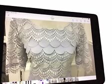 CONDICI Scalloped Dove Grey Silver  Dress + jacket Size 8 Pristine Away