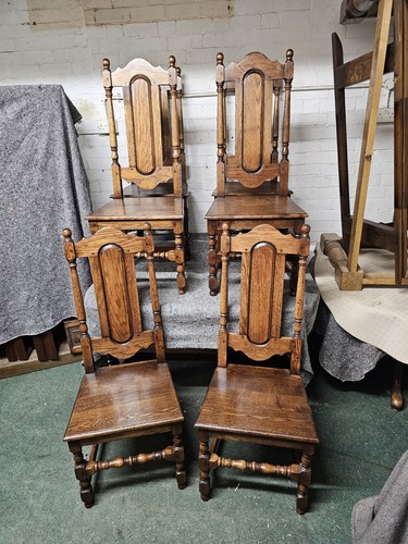 Antique reproduction oak set - oak,