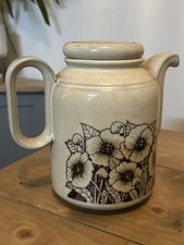 Vintage Hornsea Lancaster Vitramic Large Lidded Coffee Pot Pottery Rare 1970s