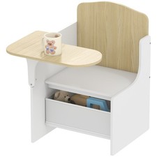 AIYAPLAY Kids Table and Chair Set, Toddler Desk Chair with Storage Bins