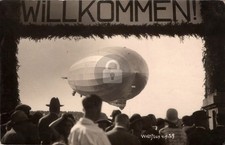 Zeppelin Willkommen Welt Flug