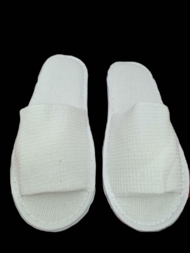 Pairs white waffle slippers - 5,