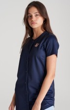 SikSilk Girls Navy Division Baseball Jersey 13-14 Years