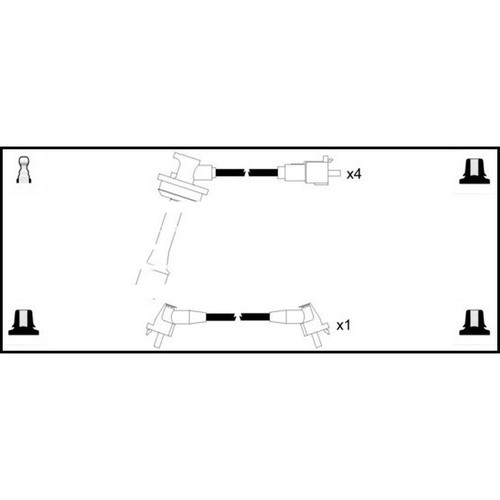 Leads ignition cables kit - leads,