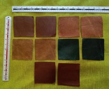10x Assorted Real Leather