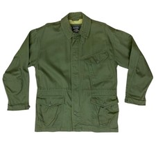 VTG USN US NAVY WILKER IND HEAVY COTTON TWILL 3 POCKET DECK JACKET TALON ZIP S