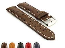 Padded Genuine Ostrich Leather