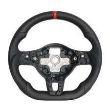 Full Leather Steering Wheel For VW Golf MK6 GTI Red Stitch 2008-2014 