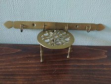 BRASS TRIVET STAND & BRASS HANGING RAIL (for mugs etc)