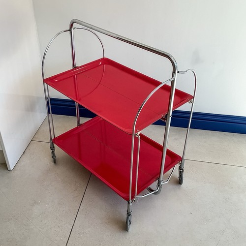 Red mid century dinette - red,