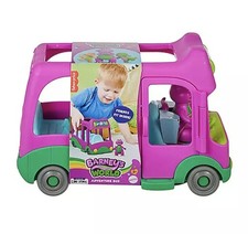 BARNEY'S WORLD ADVENTURE BUS PRESCHOOL TOY PUSH-ALONG VEHICLE & BARNEY FIGURE 