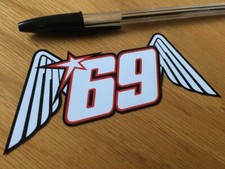 Nicky Hayden Number 69 Wings Decal - UK SELLER