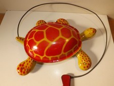 1949 Vintage Mobo Toytoise Tin Plate Mechanical Tortoise works well needs wheels
