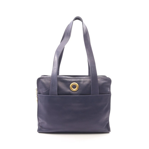 Celine tote bag navy leather - navy,