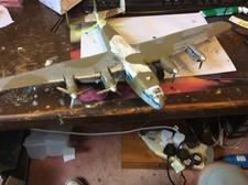 CODE 3 1/72 Avro York Airfix wings Balsa kit body needs finishing wheels down