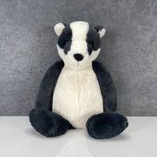 Jellycat Medium Bashful Badger Plush Soft Toy