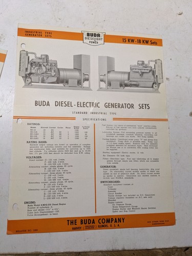 Buda diesel electric generator - buda,