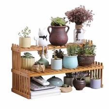 2 Tier Flower Plant Wooden