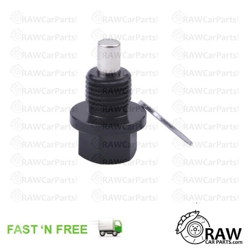 Black magnetic sump plug - magnetic,