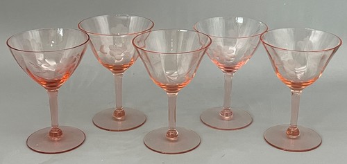 Vtg tiffin pink etched - vtg,