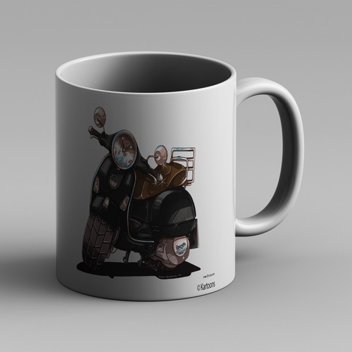Kartoons koolart mug vespa - kartoons,