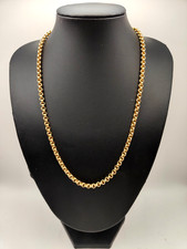 9ct yellow gold belcher link - gold,