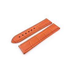 18mm Orange Genuine Leather Croco Strap Band fit Omega Seamaster Planet Ocean 