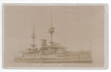 HMS ILLUSTRIOUS Majestic class Battleship Royal Navy Used RP PC 1911 Portsmouth