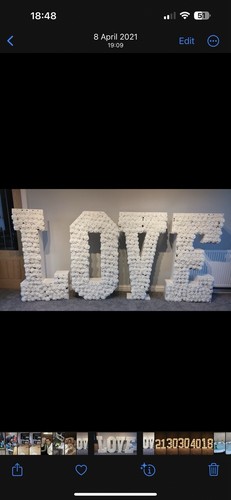 Flower letters 4ft - , love