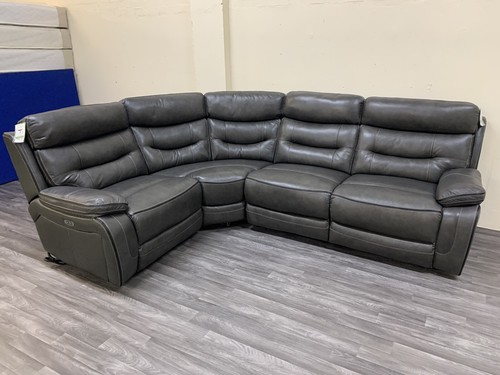 Mckinlay grey corner recliner - grey,