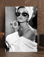 Audrey Hepburn Lipstick Canvas
