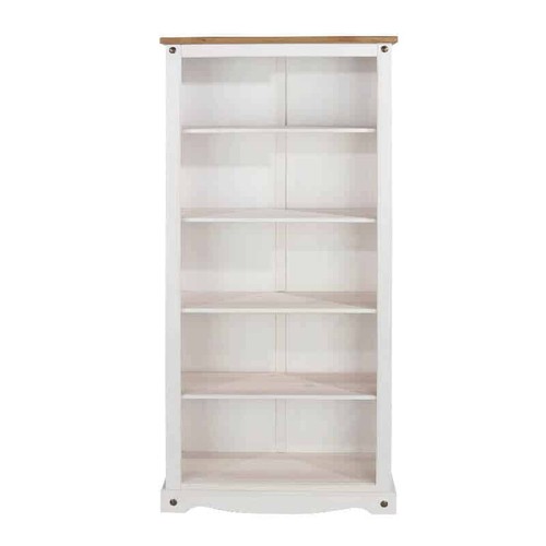 Corona tall bookcase with pine - corona,