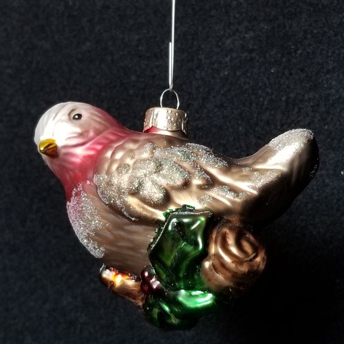 Robin glass christmas ornament - glass,