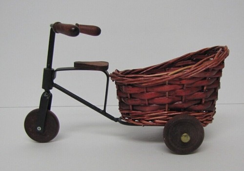 Miniature metal tricycle red - metal, w/red