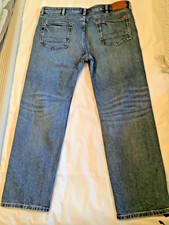 Gents M&S straight fit jeans with zip fly vintage wash size 38/31