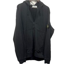 Stone Island Black Zip-Up Hoodie Size XXL, Excellent Condition