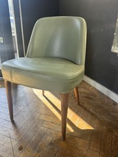 Set of 10 Green Leather Dining